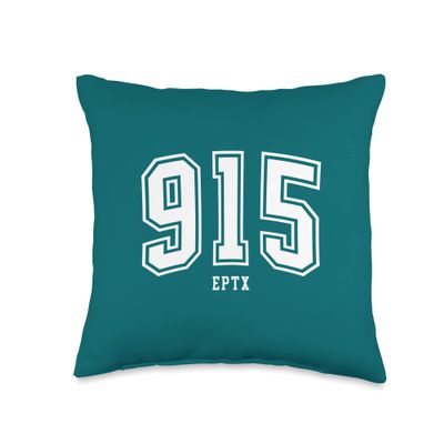 915 El Paso TX Classic Athletic Design Throw Pillow