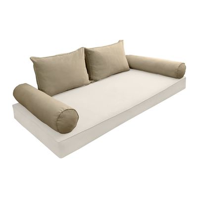 Cover ONLY Model V1 Twin Velvet Same Pipe Indoor Daybed Cushion Bolster - AD304