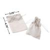 Fun Express Mini Neutral Plaid Canvas Drawstring Treat Bags - 12 Pieces view 2
