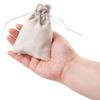 Fun Express Mini Neutral Plaid Canvas Drawstring Treat Bags - 12 Pieces view 3