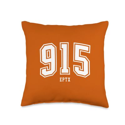 915 El Paso TX Classic Athletic Design Throw Pillow