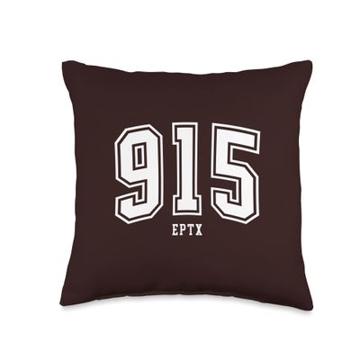 915 El Paso TX Classic Athletic Design Throw Pillow