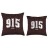 915 El Paso TX Classic Athletic Design Throw Pillow view 3