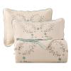 vctops Elegant Floral Embroidered Quilt Set Oversized Queen,100% Cotton Reversible Quilted Bedding Set with Scalloped Edge, Soft and Lightweight Bedspread Coverlet with 2 Pillow Sham (Green, 98"x106") view 1