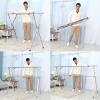 HUHJYUGE Clothes Drying Rack Folding Indoor Small Space 59in, Laundry Drying Rack Portable Clothes Storage, Stainless Steel Garment Rack, with Gravity Lock Device, for Outdoor view 3
