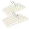 Padded Clothing Hangers - Premium Fabric Hangers for Coat, Sweater, Wedding Dress, Bride, Closet - Upgraded Heavy Duty Sweater Clothes Hanger - Pack of 10 view 1