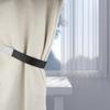 Magnetic Curtain Tiebacks 2 Pcs Leather Curtain Outdoor Ties Modern Tie Backs Drapes Curtains Buckle Drapery Holdbacks for Home Office Cafe Balcony Decor(Black) view 4