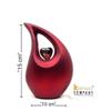 KEEPSAKE COMPANY White Teardrop Small Urns for Human Ashes/Mini Urn with Sky Blue Heart/Cremation Keepsakes for Ashes/Ash Holders (Red - Silver, Small - S (15 Cu in)) view 4