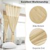 Fcosie 12ft Wide x 7ft Long Bean Pinch Pleat Hospital Privacy Curtains for Room Divider/Partitions - Extra Wide Medical Divider Curtains with Mesh Top - Beauty Salon Lab SPA Cubicle Curtain, 1 PC view 4