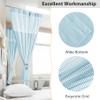 Fcosie 12ft W x 7ft L Light Blue Pinch Pleat Hospital Privacy Curtains for Room Divider/Partitions - Extra Wide Medical Divider Curtains with Mesh Top - Beauty Salon Lab SPA Cubicle Curtain, 1 PC view 4