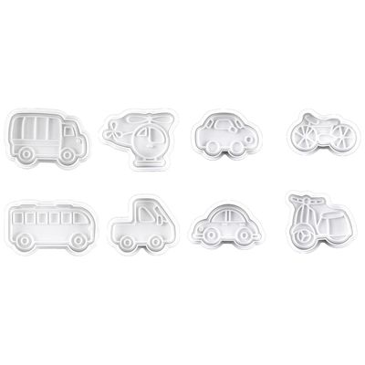 8pcs Traffic Tool Style Cookie Cutters Food-grade Baking Molds for Fun Biscuit Making for Family and Friends Baking Activities