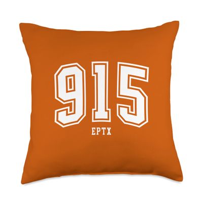 915 El Paso TX Classic Athletic Design Throw Pillow