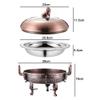 YIEOTM Round Chafing Dish, Stainless Steel Catering Buffet Warmer Set with Food Pans, Aluminum Stand, Visible Pot Lid and Fuel Holders view 2