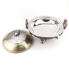YIEOTM Round Chafing Dish, Stainless Steel Catering Buffet Warmer Set with Food Pans, Aluminum Stand, Visible Pot Lid and Fuel Holders view 4