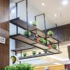 Drsyffsup Ceiling Hanging Rack, Wooden Floating Decorations Shelf Display Shelves Flower Pot Stand for Living Room Kitchen Bar Balcony Kitchen Storage Shelving Wine Holder (Size : 120x30x80cm) view 4