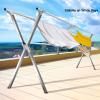 HUHJYUGE Clothes Drying Rack Foldable Free of Installation 94.4in, Laundry Drying Rack Length Adjustable Space Saving Easy Storage with Gravity Lock Device, for Indoor Outdoor view 2