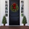 Haute Decor 3.5 Foot Tall Berkeley Fir Potted Tree Unlit - Natural Looking Artificial Christmas Tree Pre-Potted in Sturdy Dark Brown Planter Pot view 4