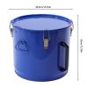 37.9L/ 10 Gal Fryer Grease Bucket Oil Disposal Caddy Steel Fryer Oil Bucket Oil Transport Container w/Lid & 4 Lock Clips Oil Caddy w/Filter Bag for Hot Oil Filtering,Hot Cooking Fryer Grease Bucket view 2
