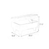 A Ainehome Ottoman, Modern Leather Ottoman for Living Room, Apartment and Small Space(Size:28.5''x19''x17.5''H, A-Black) view 2