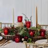 Kate Aspen 24PCS Vintage Ribbed Red Glass Tealight & Votive Candle Holders, Fall Decor, Boho Decor, Shelf Decoration for Wedding, Bachelorette, Bridal Shower & Anniversary view 4
