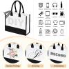 FODIENS 12 Pack Canvas Tote Bag for Women, Personalized Blank Beach Bag with 26PCS A-Z Initial Heat Transfer Letters Film, DIY Monogrammed Gift Tote Bags Bulk for Mom Teachers Friends Bridesmaids view 4