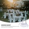 3 pcs Handle Western Daily Elegant Home Christmas Weddings Basket: Woven Diamond Held Supplies White Fairy Debris Party for Decor Ribbon Bride Hand Birthday Use Top view 4