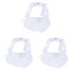 HOMSFOU 3 pcs Romantic Bride Folding Elegant Petals Basket: Satin Container Christmas Candies Small Candy Wedding Basket Petal Ribbon Organizer Handle, Royal Crafts Tables view 1