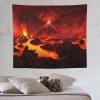 AEOGHDE Red Volcano Eruption Tapestry decor backdrop, Volcano Birthday Party Decoration, Fiery Lava Fantasy Art Wall Decor for Bedroom Living Room Dorm, Red and Black Wall Blanket 50x60 Inches view 2