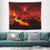 AEOGHDE Red Volcano Eruption Tapestry decor backdrop, Volcano Birthday Party Decoration, Fiery Lava Fantasy Art Wall Decor for Bedroom Living Room Dorm, Red and Black Wall Blanket 50x60 Inches view 4