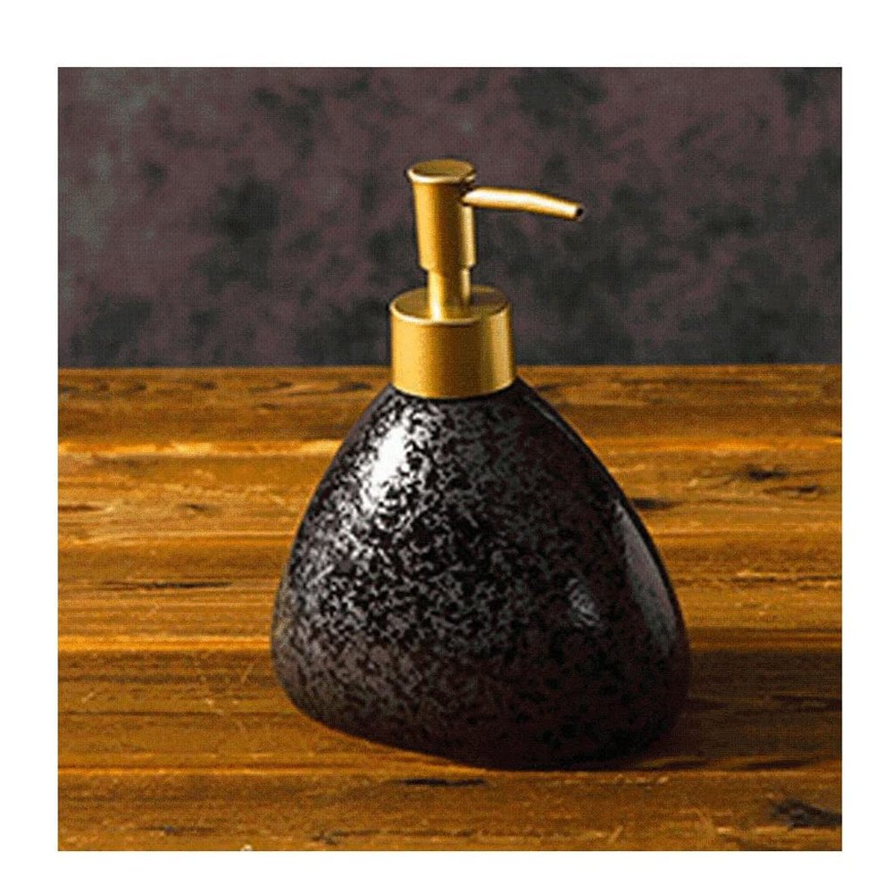 DAPERCI Ceramic Soap Dispenser with Stainless Steel Pump Refillable Liquid Dispenser Soap Pump for Kitchen 11.8oz/350ml Lotion Bottle