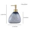 DAPERCI Ceramic Soap Dispenser with Stainless Steel Pump Refillable Liquid Dispenser Soap Pump for Kitchen 11.8oz/350ml Lotion Bottle view 2