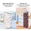 Thermal Insulated Door Curtains Thickened, Windproof Cold-proof Screen Door with PVC Transparent Windows, Keep Warm Winter / Cool Summer for Heater Room Kitchen (Brown) ( Size : W140cm*H210cm/55*82.7i view 3