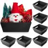 Fainne 20 Pcs Graduation Gift Baskets 10" x 8" Empty Kraft Cardboard Baskets with Handles Bulk Empty Gift Trays Containers for Wedding Graduation Easter Basket Stuffer Decor(Black) view 1