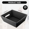 Fainne 20 Pcs Graduation Gift Baskets 10" x 8" Empty Kraft Cardboard Baskets with Handles Bulk Empty Gift Trays Containers for Wedding Graduation Easter Basket Stuffer Decor(Black) view 2