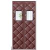 Thermal Insulated Door Curtains Thickened, Windproof Cold-proof Screen Door with PVC Transparent Windows, Keep Warm Winter / Cool Summer for Heater Room Kitchen (Brown) ( Size : W110cm*H210cm/43*82.7i view 1