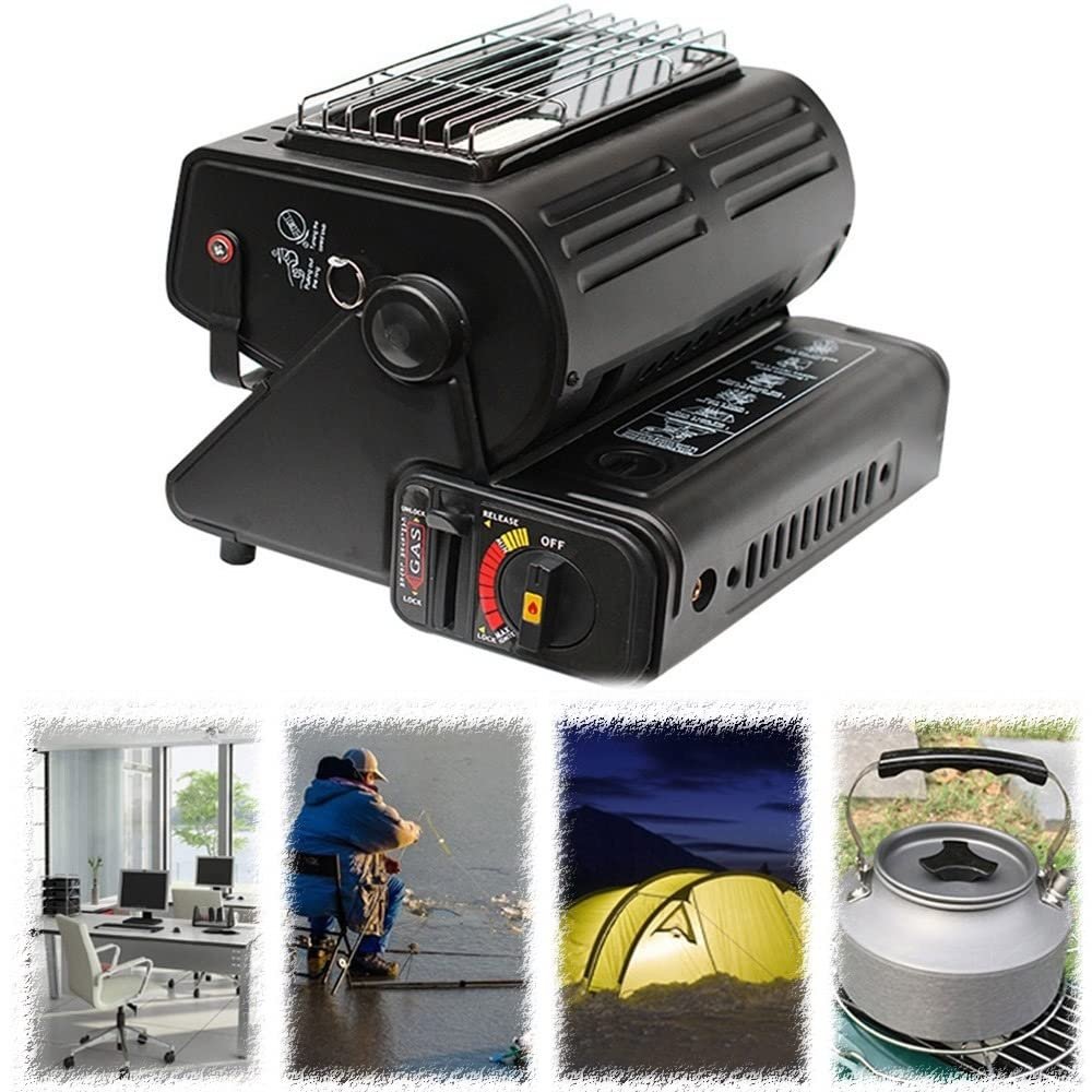 WEBUP Compact Small Space Heater Touring Car Propane Or Butane Heater with Tip Over Protection Portable Personal Heater Adjustable 2 in 1 Camping Gas Stove