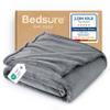 Bedsure GentleSoft Fleece Throw XL Blanket for Couch - 300GSM Soft Lightweight Plush Cozy Blankets for Travel, Grey, 50x70 inches view 1