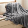 Bedsure GentleSoft Fleece Throw XL Blanket for Couch - 300GSM Soft Lightweight Plush Cozy Blankets for Travel, Grey, 50x70 inches view 2