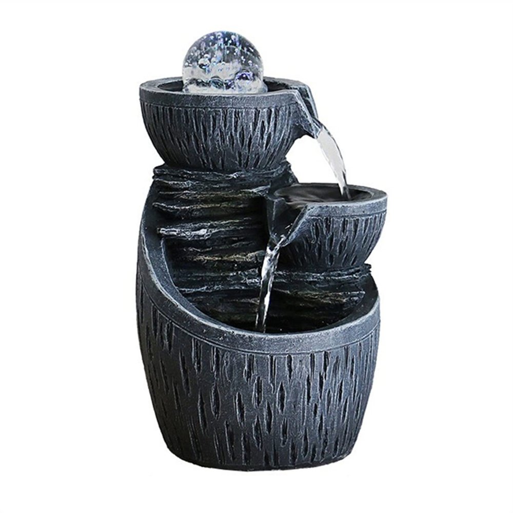 BNNP Tabletop Water Fountain Desktop Fountain Ceramic Circulating Water Fountain Indoor Decoration Zen Meditation Decorative Waterfall - for Office Home Decor