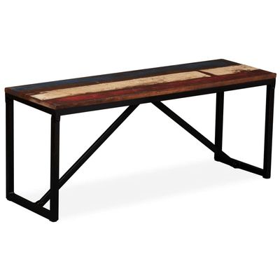 KTHLBRH Wood Bench, Indoor &Outdoor Bench, Indoor Entryway Seat, for Entryway, Bedroom, Hallway, Bench Solid Reclaimed Wood 43.3"x13.8"x17.7"