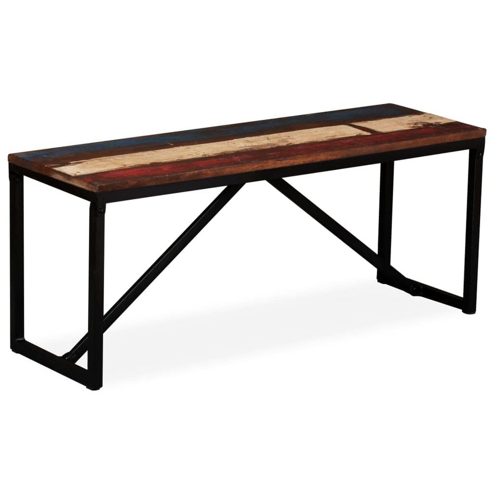 KTHLBRH Wood Bench, Indoor &Outdoor Bench, Indoor Entryway Seat, for Entryway, Bedroom, Hallway, Bench Solid Reclaimed Wood 43.3"x13.8"x17.7"