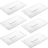 CURTA 6 Pack NSF Food Pan Cover, 1/3 Size Clear Polycarbonate Lid with Handle for Commercial Food Pan, Dishwasher & Freezer Safe Plastic Clear view 1