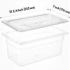 CURTA 6 Pack NSF Food Pan Cover, 1/3 Size Clear Polycarbonate Lid with Handle for Commercial Food Pan, Dishwasher & Freezer Safe Plastic Clear view 2