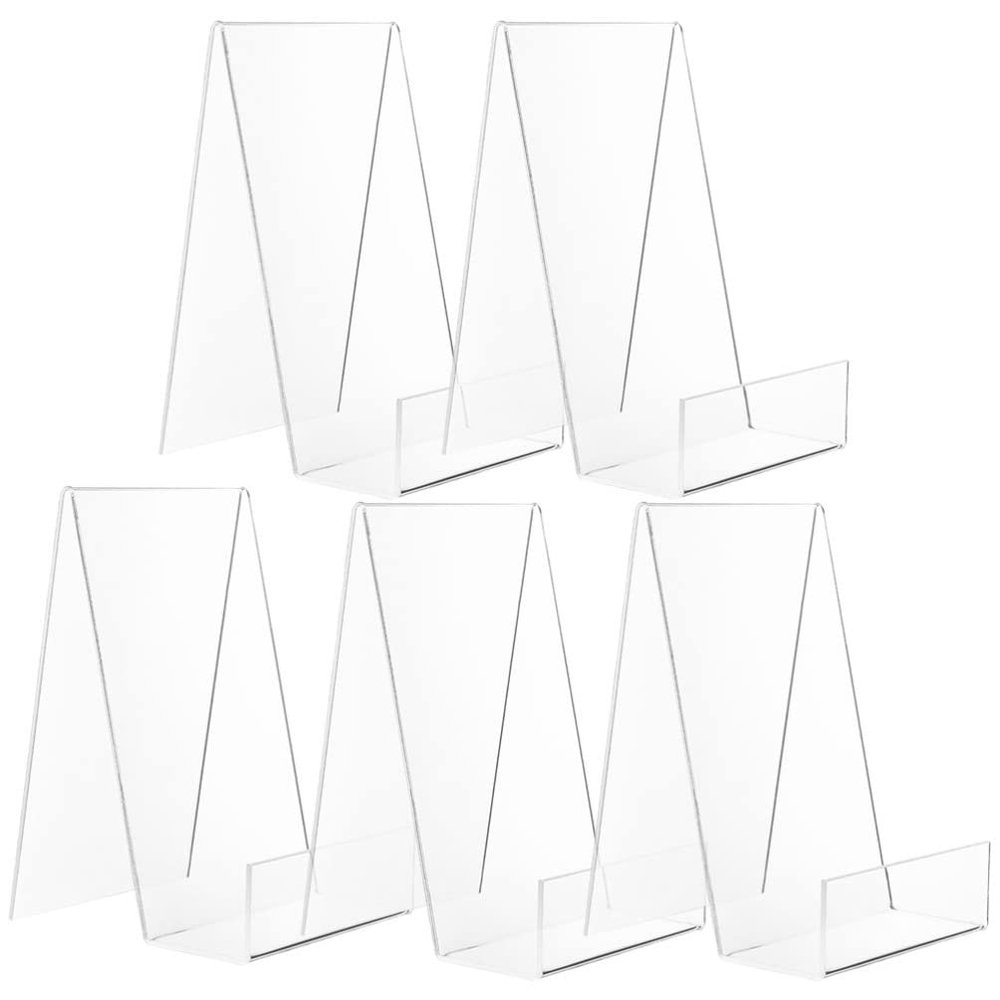 Beavorty 5pcs Acrylic Book Racks Daily Use Book Stand for Display Bookshelf Holders Holder Magazine