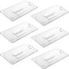 CURTA 6 Pack NSF Notched Food Pan Cover, 1/3 Size Clear Polycarbonate Lid with Handle for Commercial Food Pan, Dishwasher & Freezer Safe Plastic Clear view 1