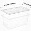CURTA 6 Pack NSF Notched Food Pan Cover, 1/3 Size Clear Polycarbonate Lid with Handle for Commercial Food Pan, Dishwasher & Freezer Safe Plastic Clear view 2