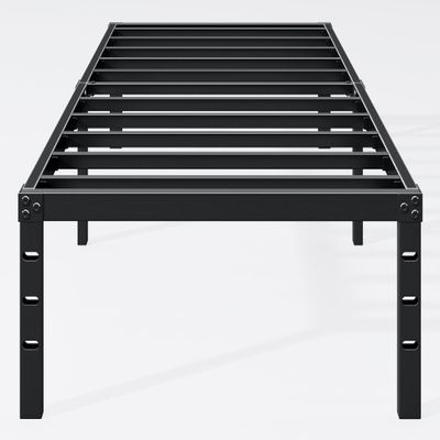 Hafenpo 18 Inch Twin Bed Frame - Sturdy Metal Platform Twin Size, No Box Spring Needed, Heavy Duty, Easy Assembly, Strong Bearing Capacity, Under Bed Storage, Black