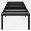 Hafenpo 18 Inch Twin Bed Frame - Sturdy Metal Platform Twin Size, No Box Spring Needed, Heavy Duty, Easy Assembly, Strong Bearing Capacity, Under Bed Storage, Black view 1