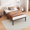 Hafenpo 18 Inch Twin Bed Frame - Sturdy Metal Platform Twin Size, No Box Spring Needed, Heavy Duty, Easy Assembly, Strong Bearing Capacity, Under Bed Storage, Black view 2