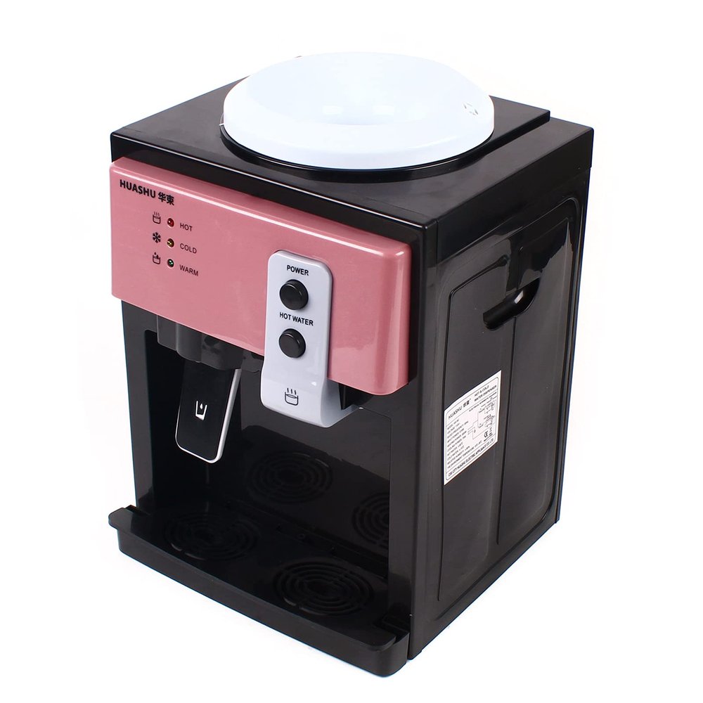 Water Dispenser, 5 Gallon Top Loading Mini Countertop Water Cooler Electric Tabletop Drinking Machine with Warm/Hot/Cold Water